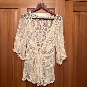 Grace and lace sheer lace over layer